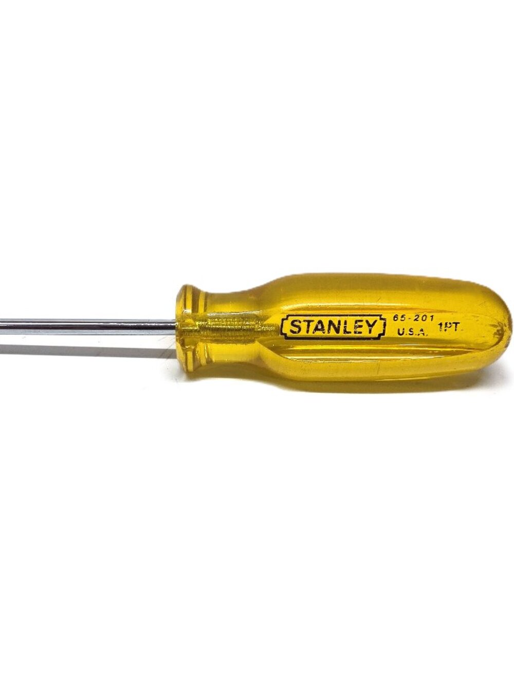 Vintage Stanley 65-201 1 Pt Phillips Head Screwdriver Yellow Handle USA